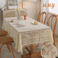 Nappes de table, housses de table, couvre-tables carrées et rectangulaires personnalisées, nappes en crochet, tissus en crochet faits à la main pour mariage et maison