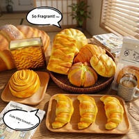 Jouet alimentaire en PU en gros, simulation de pain et gâteau, jouet à presser anti-stress, décompression, accessoire de décoration photo