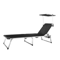 Vente chaude Chaise Touristique Légère Portable Plage Chaise Longue Pliante Soleil Lit Inclinable Camping Chaise Longue