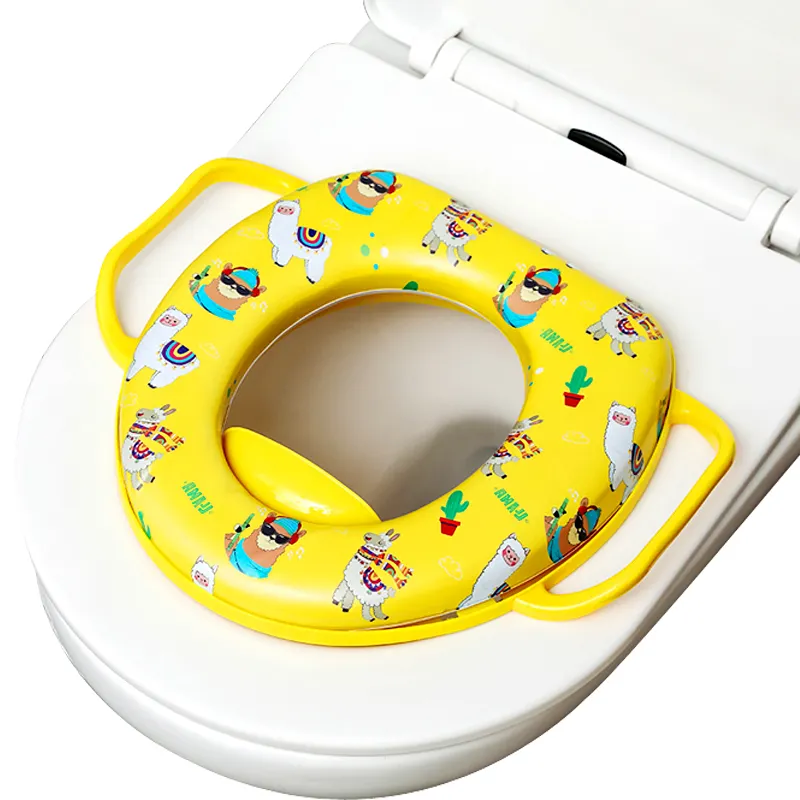 Los niños y las niñas de lavado de bebé inflable cojín suave acolchado WC inodoro orinal asiento de entrenamiento para los niños baño entrenador