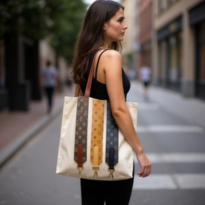 Correa de PU con Patrón de Flor de Cinco Puntas de 5 cm x 100-110 cm para Accesorios de Bolsos - Product Image 2