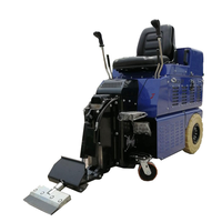 Machine à décapage de revêtements de sol sans fil à batterie, autoportée, avec tête de pelle à double cylindre pour le nettoyage des adhésifs