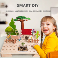 Jouets en bois pour enfants : Blocs de construction DIY pour petit jardin, pour une plantation amusante et l'éveil éducatif, puzzle 3D et jeux d'apprentissage
