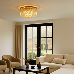 Plafonnier moderne de grande taille pour chambre à coucher, salon, décoration intérieure dorée, plafonniers LED ronds modernes - Product Image 4