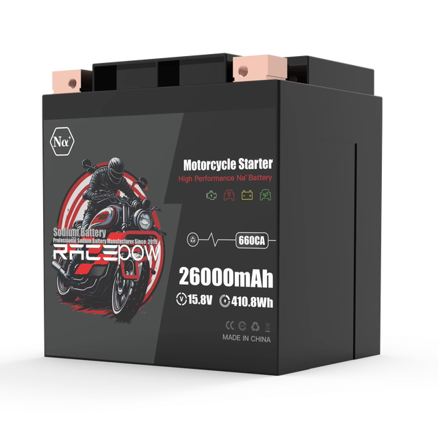 12V 26Ah Lithium Sodium-ion Motorcycle Starter Battery 15.8V 26000mAh High Capacity for Motorcycles