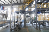 Extrudeuse de nourriture pour poissons entièrement automatique à double vis, contrôlée par PLC, en acier inoxydable, 5 tonnes/heure, pour aliments flottants ou coulants