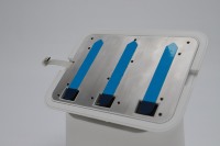 Support de tablette POS en alliage d'aluminium verrouillable, compatible Android/iPad, design antivol, conçu pour les comptoirs de restaurants