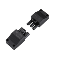 Connecteur de fil électrique à connexion rapide 16A 500V 3 broches mâle femelle enfichable boîtier en nylon de contact en cuivre pour les applications d'alimentation