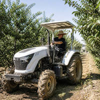 Tracteur agricole à roues 4x4 de 50 CV, 70 CV, 90 CV, 100 CV avec certification CE EPA EURO V, moteur diesel et pompe