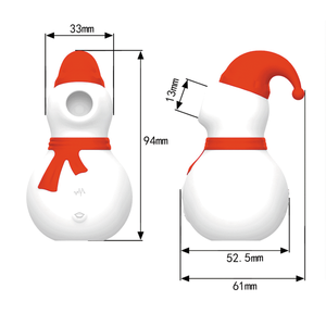 GF MAKER Série de Noël, vibromasseur pour filles, bonhomme de neige suceur, stimulateur du clitoris, suceur de mamelon, stimulateur érotique du point G, masseur pour femmes - Product Image 1