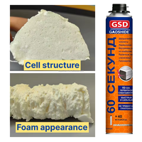 Mousse PU à prise rapide GSD 900g Modèle 60 pour décoration intérieure, isolation thermique des murs en plâtre et isolation des joints