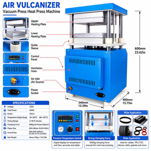 220V 200 ℃   Presse à vulcaniser le caoutchouc, machine à vulcaniser le caoutchouc avec contrôle numérique de la température - Product Image 4