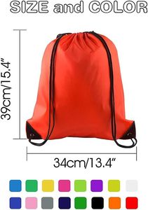 Gran oferta, logotipo personalizado, bolsa impermeable con cordón, escuela, gimnasio, deporte, mochila ligera con cordón - Product Image 5