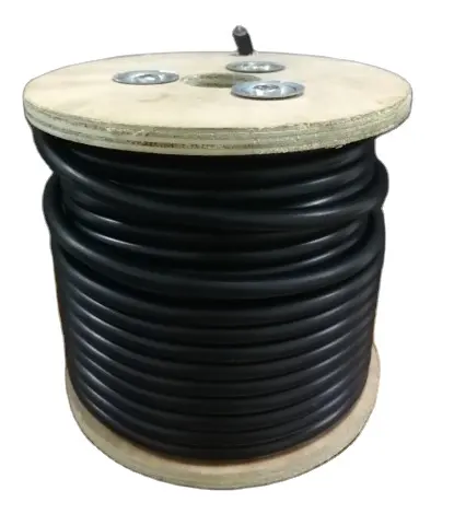 ERT075BST100 câble extérieur en plastique de 7.5mm avec fil d'acier intérieur de 2.5mm avec câble souterrain revêtu de PVC à noyau en acier de 100M de long