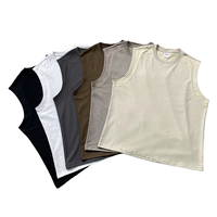 Camiseta sin mangas 100% algodón peinado en 7 colores, estilo casual y urbano, corte ajustado, para hombre, venta al por mayor
