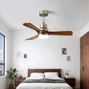 Ventilatore da Soffitto Stile Retrò con Lampada, Grande Volume d'Aria, Illuminazione a Spettro Completo, Design Moderno e Semplice per Uso Interno Domestico - Product Image 4