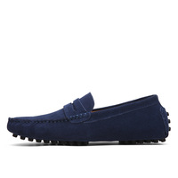 Chaussures décontractées pour hommes, mocassins en daim faits à la main, chaussures plates à enfiler pour hommes, chaussures de conduite, grandes tailles