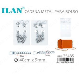 Catena in metallo ILAN per borsa 40 cm x 9 mm colore argento - Product Image 3