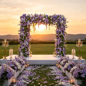 Flores Artificiales DKB al por Mayor, Arco de Flores de Lavanda de Alta Gama, Tamaño y Color Personalizables, Ecológicas, Alta Simulación para Bodas - Product Image 1