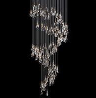 Lustre décoratif artistique en verre émaillé pour villa, salon, salle à manger, escalier de duplex, style luxe léger, garantie 3 ans