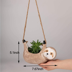 Support mural pour plantes suspendues en forme de paresseux, pot à fleurs suspendu, <span class=keywords><strong>petit</strong></span> pot à cactus, support pour plantes aériennes pour la maison et le <span class=keywords><strong>jardin</strong></span> - Product Image 2
