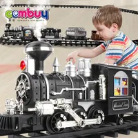 रिमोट कंट्रोल क्लासिक भाप सेट इलेक्ट्रिक रेलवे ट्रैक ट्रेन खिलौना