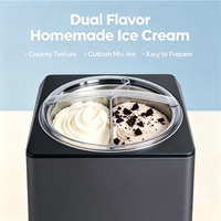 Machine à crème glacée numérique tactile 2,5 L entièrement automatique, pour la crème glacée maison, le gelato, les slushies, le yogourt glacé
