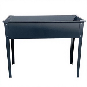 Jardinera Elevada con Patas, Caja <span class=keywords><strong>de</strong></span> Cultivo Elevada <span class=keywords><strong>para</strong></span> Exteriores, <span class=keywords><strong>para</strong></span> Flores y Vegetales, Acero con Recubrimiento en Polvo, Uso Diario - Product Image 1