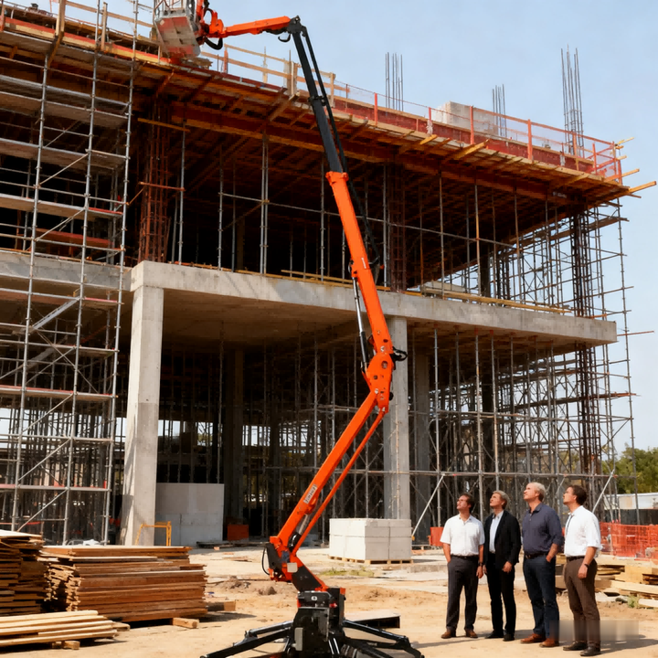 22M Self-Propelled Cherry Picker Lift Telescopic Aerial Work Platform ...
