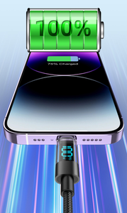 <span class=keywords><strong>Cable</strong></span> USB-C Dual <span class=keywords><strong>de</strong></span> 100W con Pantalla Digital, Diseño Hueco <span class=keywords><strong>de</strong></span> Aleación <span class=keywords><strong>de</strong></span> Zinc, Compatible con Teléfonos, Bancos <span class=keywords><strong>de</strong></span> Energía, etc. - Product Image 2