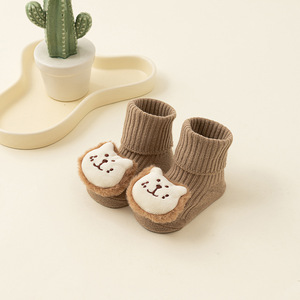 Chaussettes pour Bébé 2025 à Motif Dessin Animé pour Nouveau-né, Antidérapantes, Fines et Respirantes, Mignonnes <span class=keywords><strong>Chaussures</strong></span> pour Enfants Apprenant à Marcher, Chaussettes de Sol en Coton Personnalisées - Product Image 6