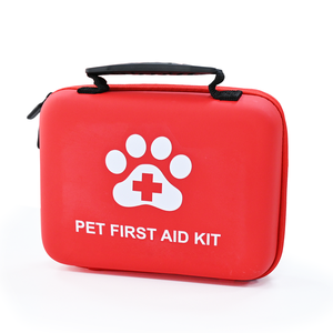 Trousse de premiers secours d'urgence portable grande capacité - ROUGE PU Imperméable pour soins des animaux de compagnie (chien/chat) Voyage en plein air et <span class=keywords><strong>camping</strong></span> - Product Image 2