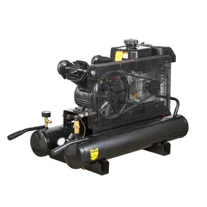 Compressor 125psi 6.5HP Gas Driven Piston 9.5Gal Tank Grade Belt Driven Portable Air Compressor With KOHLER Engine Wheelbarrow Twin 12cfm 125psi