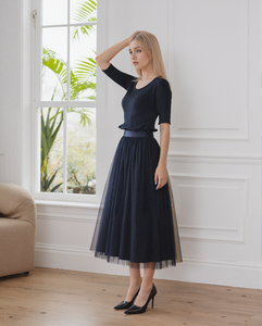 Couches <span class=keywords><strong>jupe</strong></span> nouveau <span class=keywords><strong>Tutu</strong></span> <span class=keywords><strong>jupe</strong></span> femmes plissé Long Tulle élastique ceinture maille tricoté mode élégant plissé filles <span class=keywords><strong>jupe</strong></span> - Product Image 3