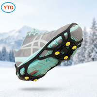 Chaussures de sécurité légères unisexes à talon haut avec semelle intérieure en caoutchouc durable antidérapante, crampons d'hiver pour la pêche sur glace en plein air