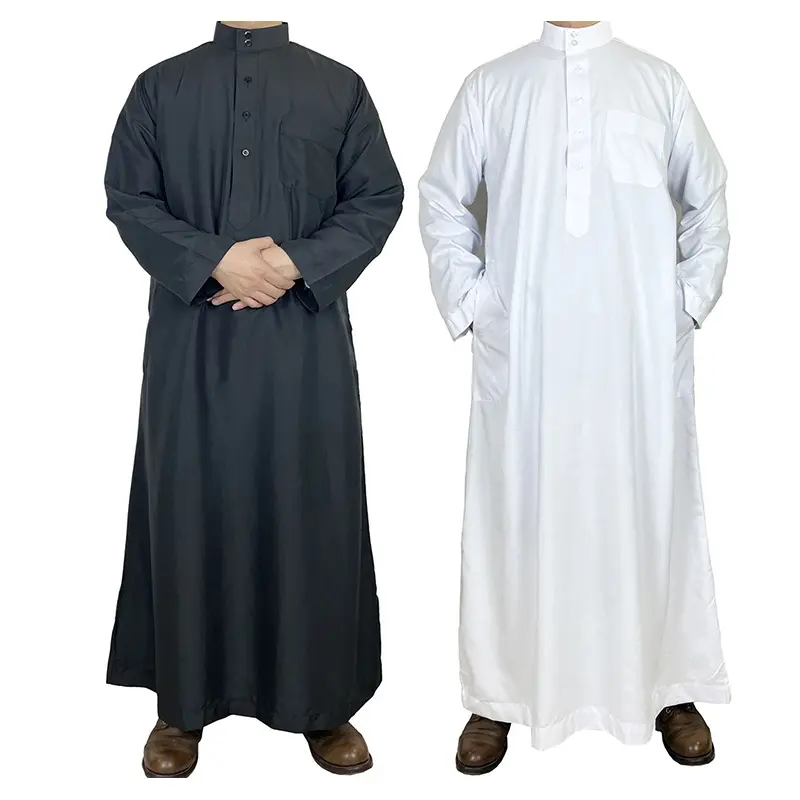 Islamic Eid Long Dress Men Jubba Thawb Dubai Qatar Saudi Arabia Kaftan Muslim Men Arabic Robes