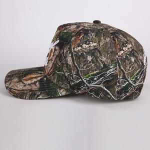 Topi bisbol bordir 3d hijau kualitas tinggi topi Baseball cetakan khusus sublimasi kasual topi bisbol kamuflase pohon asli - Product Image 4