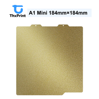 Platform Printer 3D ThxPrint A1 Mini Pelat Baja Tahan Karat Berlapis Bubuk PEI 184 X 184 mm Pelat Baja Pegas PEI Tekstur Ganda