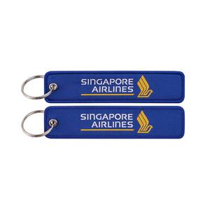 Porte-clés tissé par étiquette de jet de broderie de tissu de vol personnalisé bon marché avec votre propre logo - Product Image 1