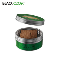 Diffuseur d'arômes naturel longue durée en forme de boîte métallique moderne en fibre de coco BLACK ODOR, qualité supérieure, améliorant l'intérieur, voiture