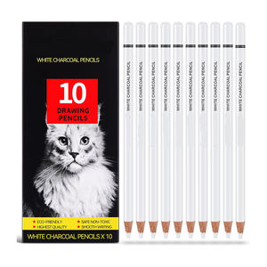 Schizzo bianco matita a carboncino professionale evidenziazione bianco matite in legno a carboncino <span class=keywords><strong>per</strong></span> schizzi di <span class=keywords><strong>disegno</strong></span> dell'artista - Product Image 4