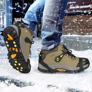 Crampons à glace en silicone à 10 dents, antidérapants pour chaussures, pointes de préhension pour la neige et la glace, pour activités hivernales en extérieur - Product Image 5