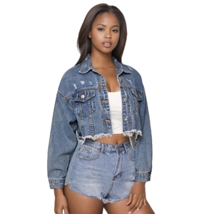 Abrigo de Mezclilla con Botones para Mujer, Estilo Moderno, en Oferta - Product Image 4