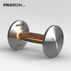 <span class=keywords><strong>Proiron</strong></span> 2kg moda lujo regalo nogal mango acero sólido cromado mancuerna levantamiento de pesas mancuerna - Product Image 1