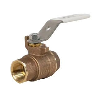 Válvula de bola de bronce sin plomo, puerto completo de 2 piezas, conexión roscada, ajuste de acero inoxidable, 600 CWP, 150 <span class=keywords><strong>WSP</strong></span> - Product Image 1