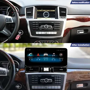 Zlh 12.3 Snapdragon 8-Core Touch Screen Android 12 Carplay Auto For Benz Gl Ml 350 450 550 W166 X166 Car Dvd Navigation Player