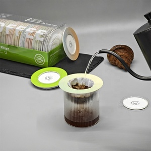 กระดาษกรองกาแฟแบบร่องสำหรับการชงแบบ Pour Over แบบพับสำเร็จรูป ถุงกรองกาแฟแบบเร็ว กระดาษกรองกาแฟแบบหยด ufo - Product Image 1