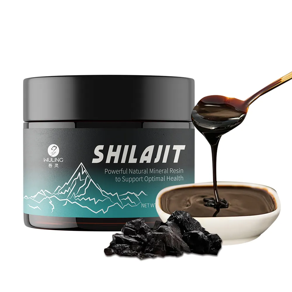 Với 50% Fulvic axit Himalaya tự nhiên tinh khiết màu đen tốt nhất shilajit chiết xuất Fulvic axit 50% shilajit nhựa