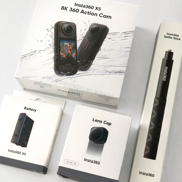 Insta360 X5 HDKing 8K 360° Vlog Video 2400mAh 3-Hour Battery Built-in Wind Guard Stabilization Mini Waterproof Action Camera