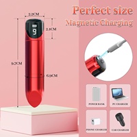 Vibrateur en forme de rouge à lèvres pour femmes, stimulation précise du point G, du clitoris, du mamelon et de l'anus, mini-vibrateurs avec écran LED, 9 vibrations puissantes